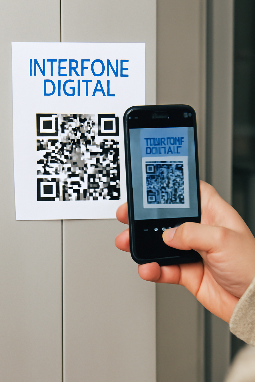 Pessoa escaneando o QR Code